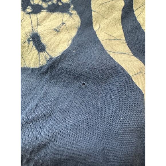 Vintage Androsia Button Down Shirt Mens Size Large Blue White Batik Print - Picture 6 of 6